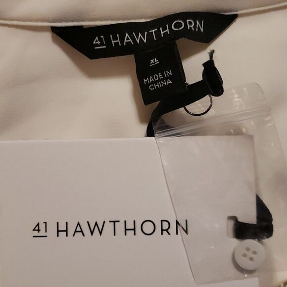 Stitch Fix 𝅺41 Hawthorn Womens Tarla Lattice Detail Sleeveless Blouse Sz XL NWT - Picture 4 of 5